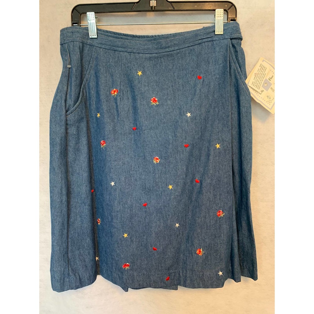 City Blues Denim Wrap Style Skort Women's‎ Size 14 NWT